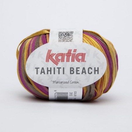 pelote de coton à tricoter Tahiti Beach fils et coton katia