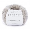 Laine  à tricoter  Cotton Yak fils et laines Katia : Couleur:givre