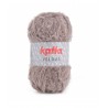 Grosse pelote de laine poilue fil Velour laine et fil katia : Couleur:écru