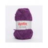 Grosse pelote de laine poilue fil Velour laine et fil katia : Couleur:Myrtille