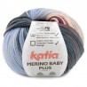 Pelote de laine à tricoter fil merino baby plus fil et laine Katia : Couleur:Acier