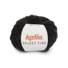 laine chenille à tricoter Velvet Fine velours - laine katia : Couleur:Noir