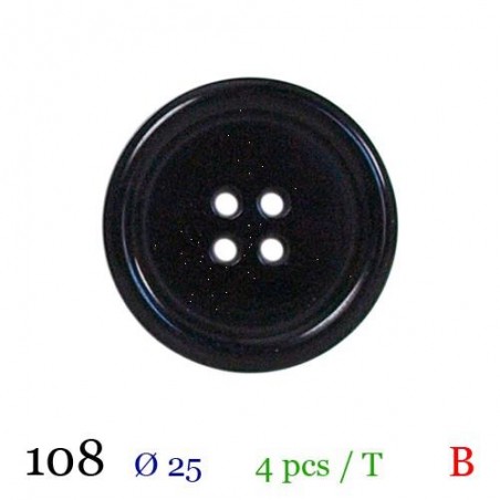 tube de 4 boutons BB108 diamètre 25 mm