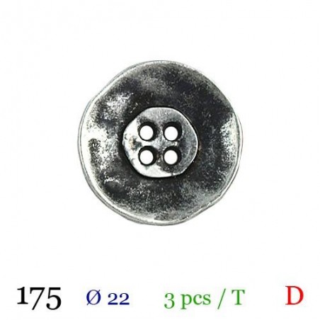 tube de 3 boutons metal BB175 diamètre 22 mm