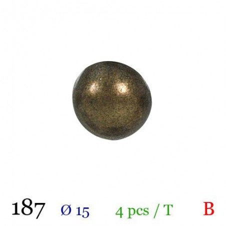 tube de 4 boutons metal BB187 diamètre 15 mm