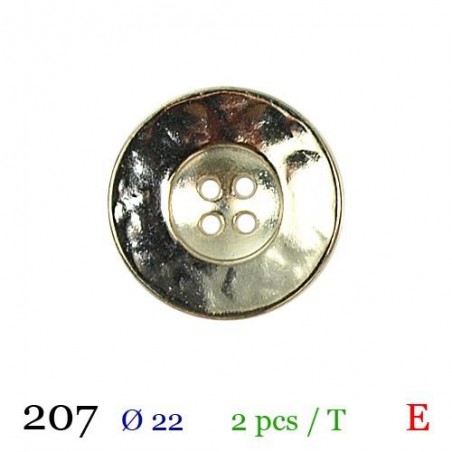 tube de 2 boutons metal diamètre 22 mm BB207