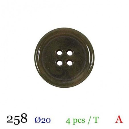 tube de 4 boutons diamètre 20 mm BB258