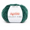 laine chenille à tricoter Velvet Fine velours - laine katia : Couleur:Paon