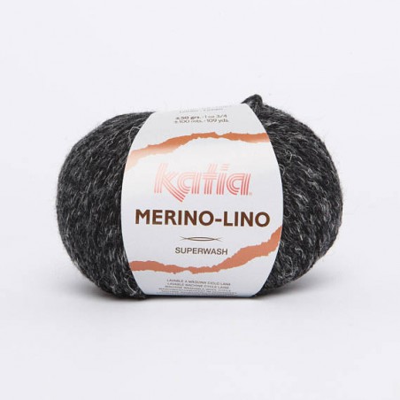 Merino-Lino Noir 506 laine Katia
