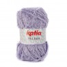 Grosse pelote de laine poilue fil Velour laine et fil katia : Couleur:Pourpre